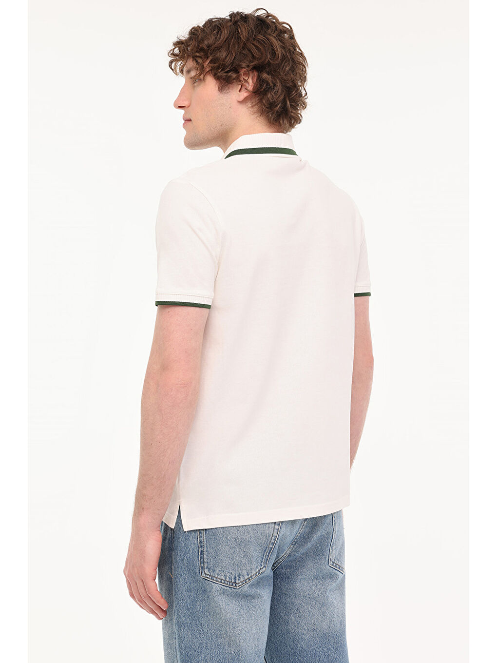 MB BTS203 POLO TSH 5FX Beyaz Erkek Kısa Kol T-Shirt-1