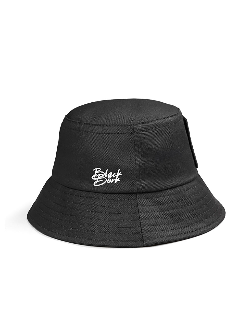 BlackBörk Turuncu Bucket Ayı - 8BS Kod Logolu Unisex Siyah Şapka (Cap) - 4