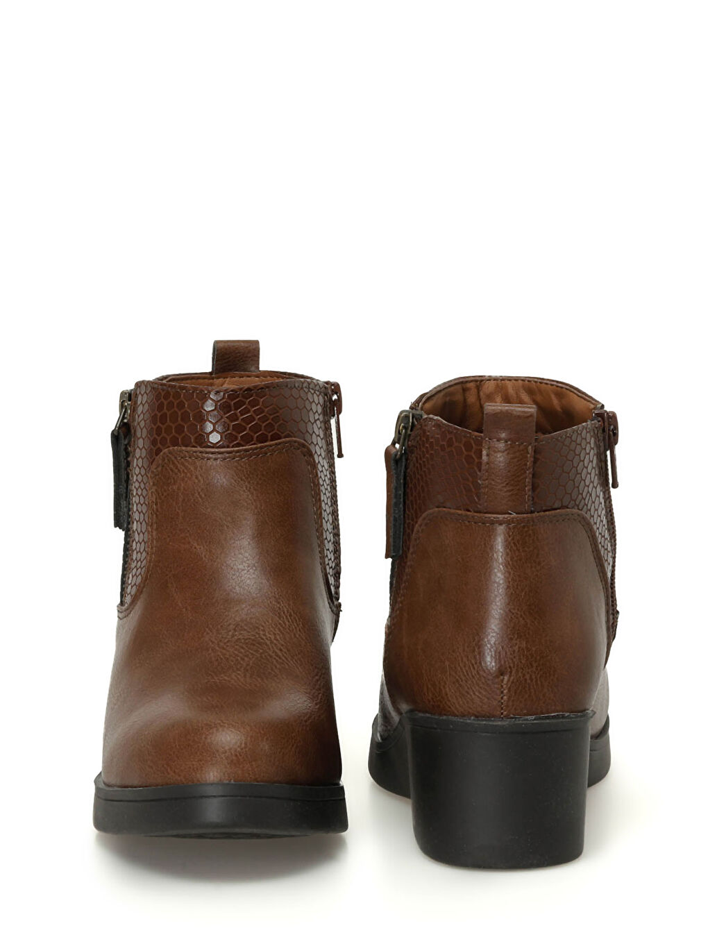 Kahverengi 166609.Z4PR Taba Kadın Dolgu Topuk Bot-4