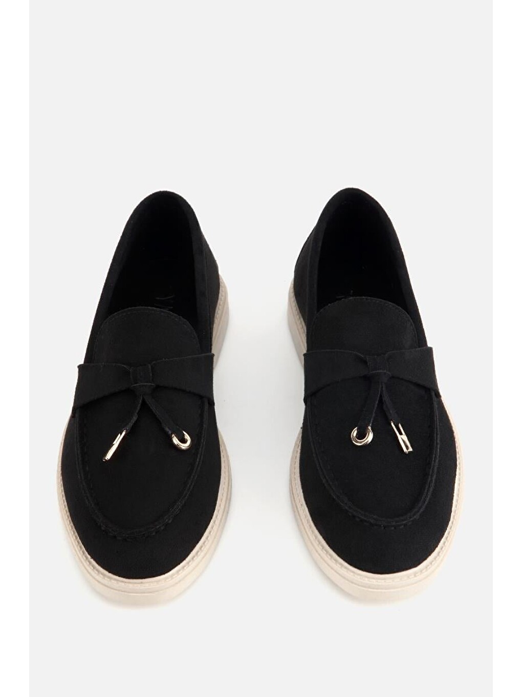 Kadın Siyah Süet Püsküllü Günlük Loafer-5