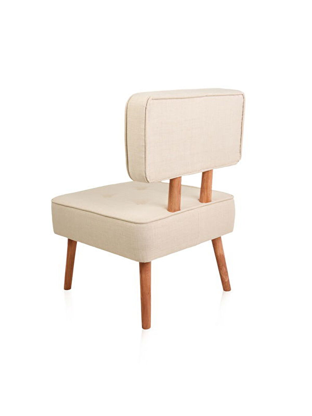 Ekru Kapitoneli Berjer - Krem - 78x59x52 cm-2