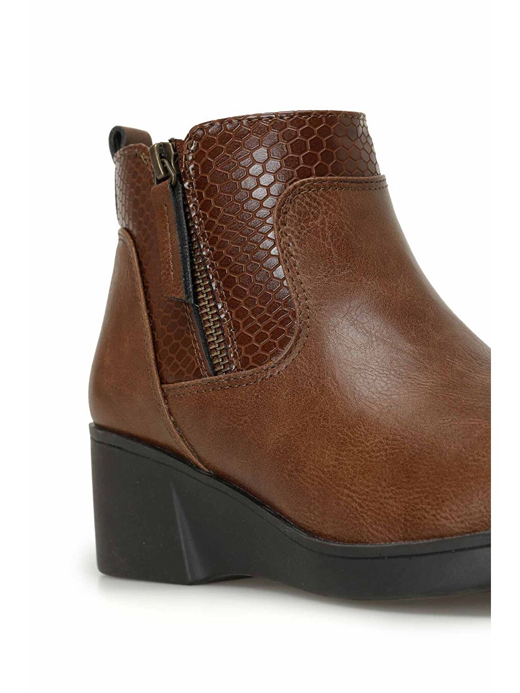 Kahverengi 166609.Z4PR Taba Kadın Dolgu Topuk Bot-6