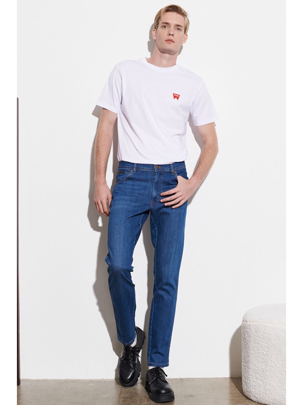 Texas Regular Tapered Fit Düşük Bel Mavi Esnek Jean Pantolon-1
