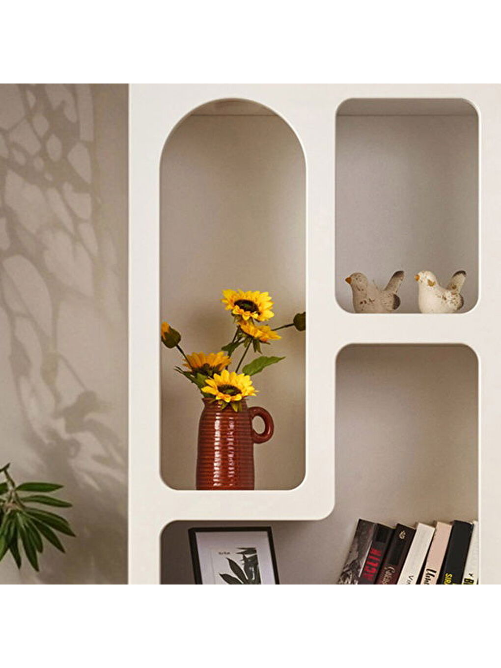 Bohem Kitaplık - Beyaz - 150x34x60 cm-3