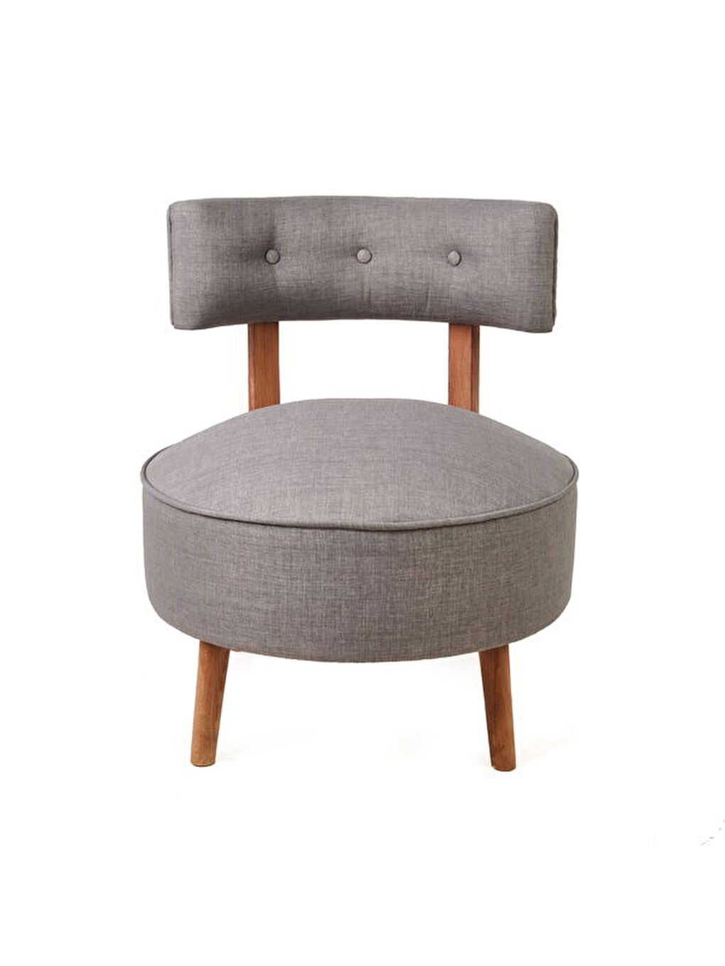 Yuvarlak Berjer - Gri - 71x64x64 cm-1