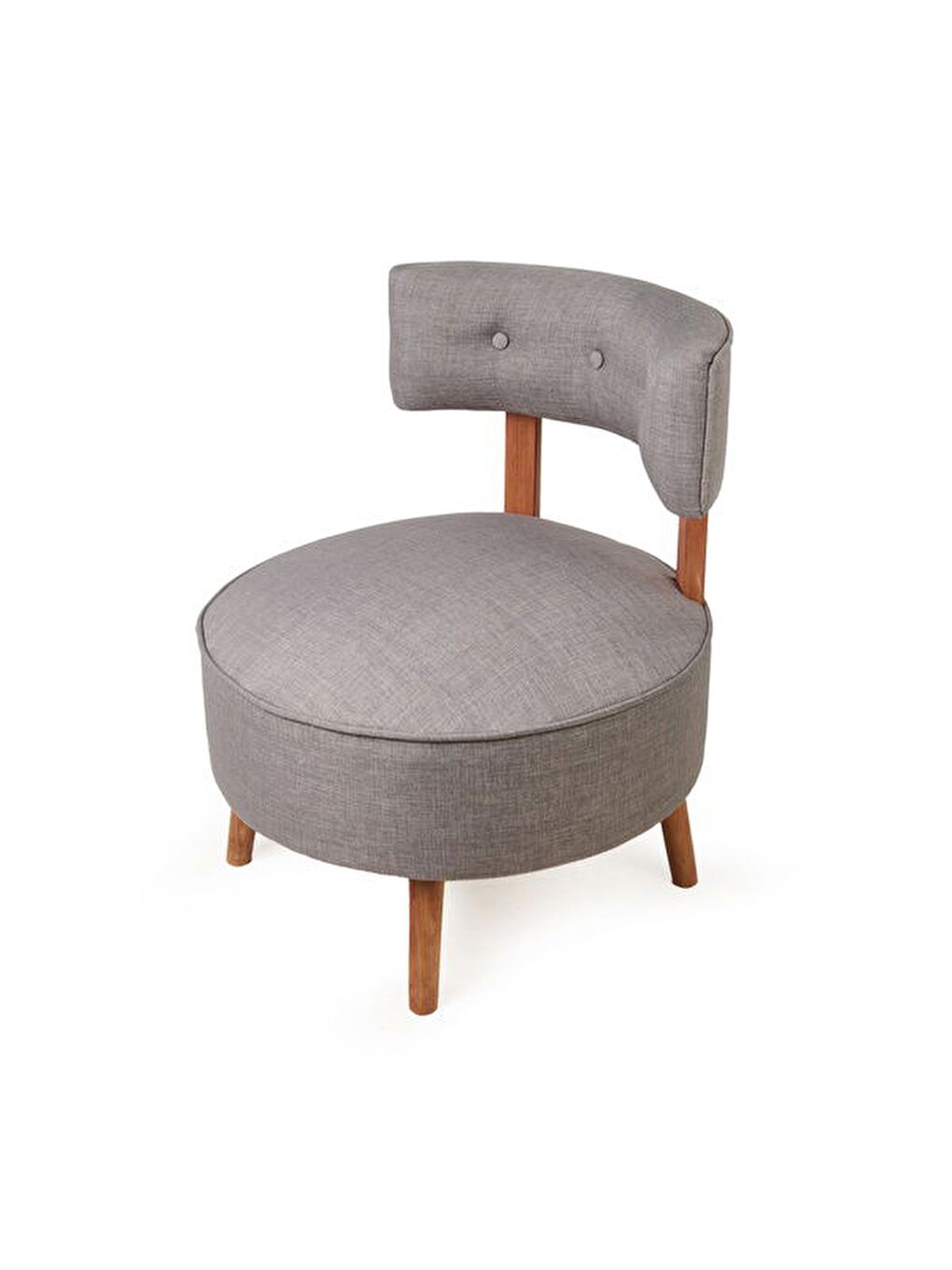 Yuvarlak Berjer - Gri - 71x64x64 cm-4