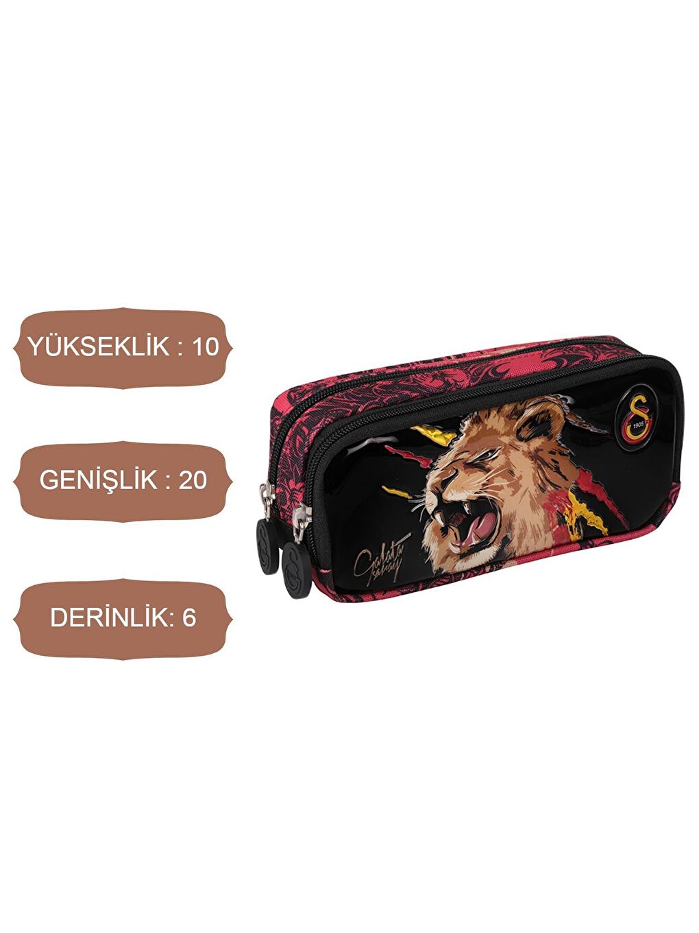 2 Bölmeli Kükreyen Aslan Okul Sırt Çantası Çantası+Kalemlik-4