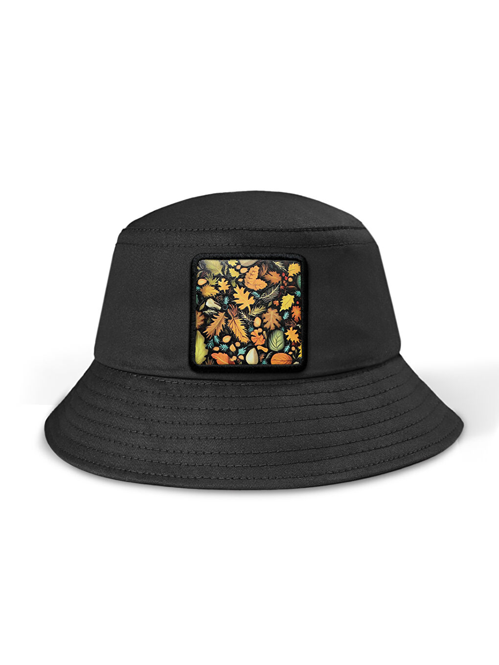 BlackBörk Haki Bucket Sonbahar - 1 Kod Logolu Unisex Siyah Şapka (Cap)