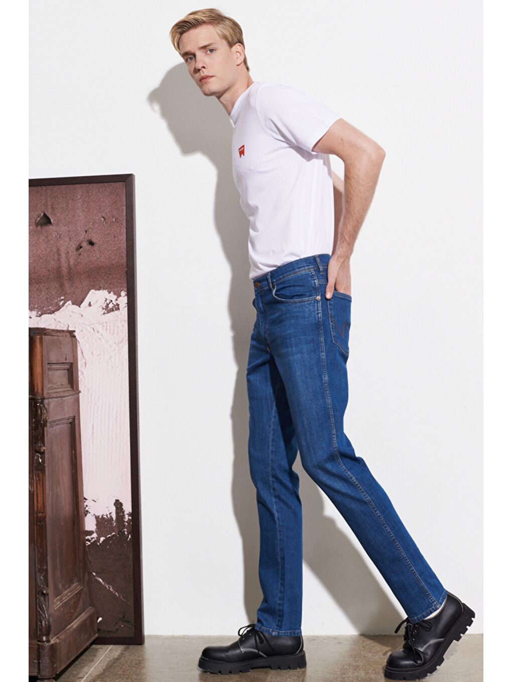 Texas Regular Tapered Fit Düşük Bel Mavi Esnek Jean Pantolon-2