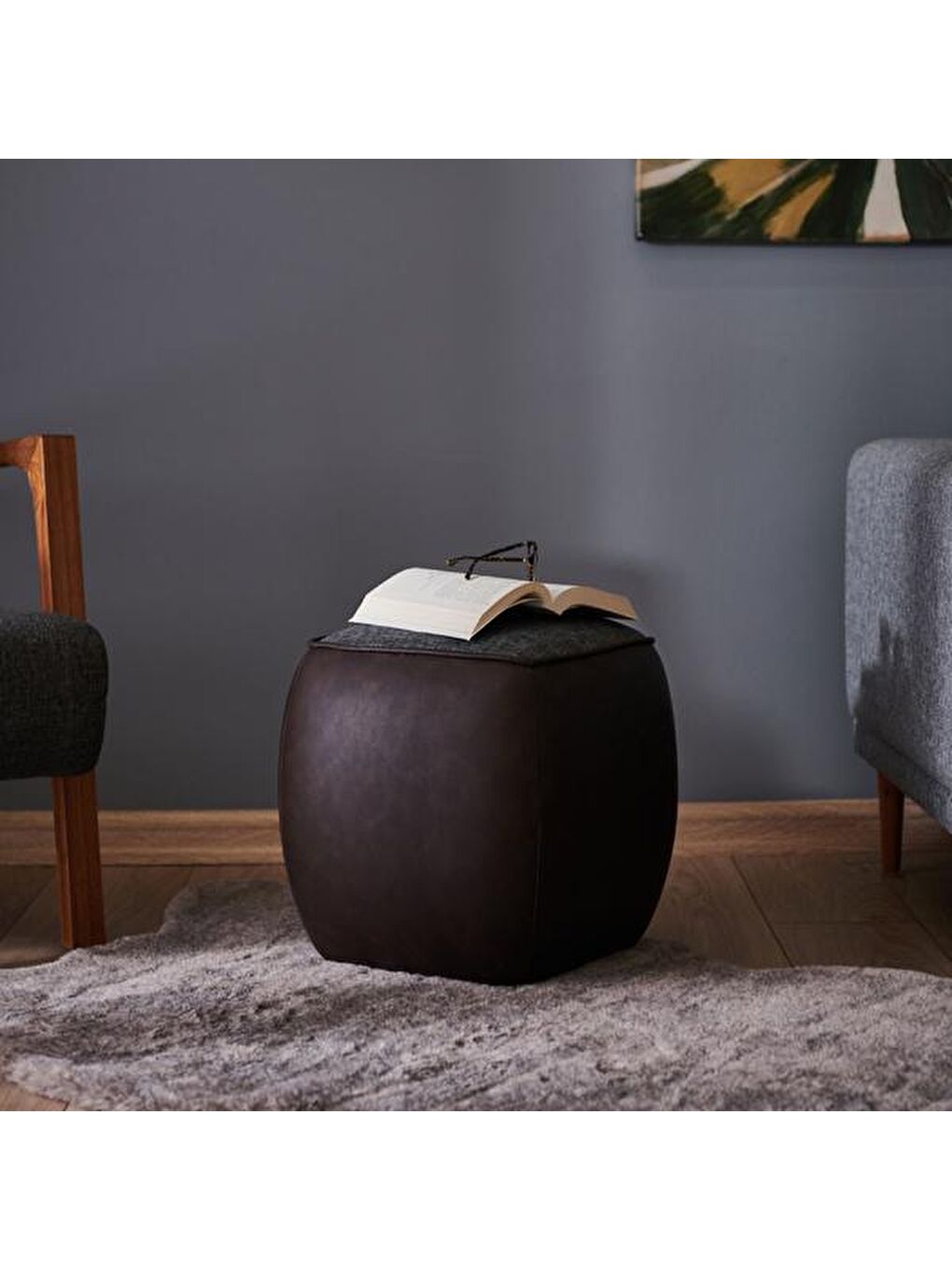 May Puf - Kahverengi-5