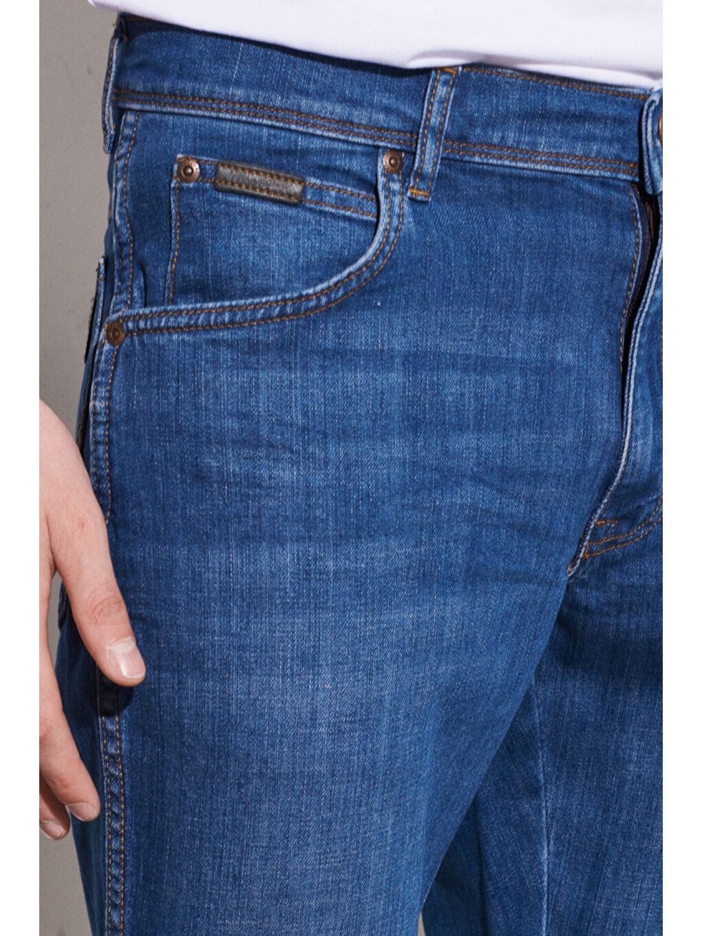 Texas Regular Tapered Fit Düşük Bel Mavi Esnek Jean Pantolon-3