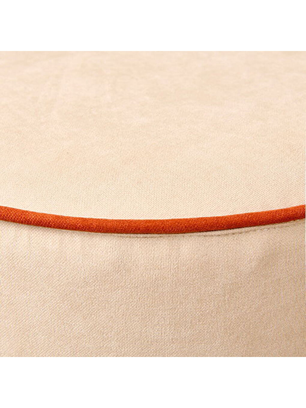 Bej Colorful Life Puf - Krem / Turuncu - 41x39x39 cm-1