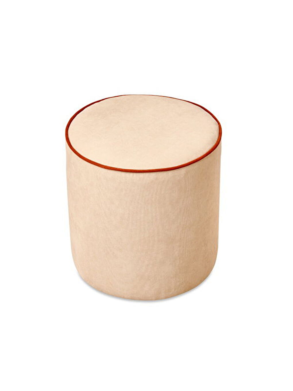 Bej Colorful Life Puf - Krem / Turuncu - 41x39x39 cm-2