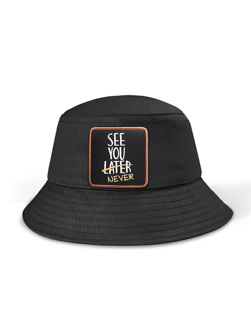 BlackBörk Gri Bucket See You Later Never - 2sc Kod Logolu Siyah Unisex Şapka (CAP)