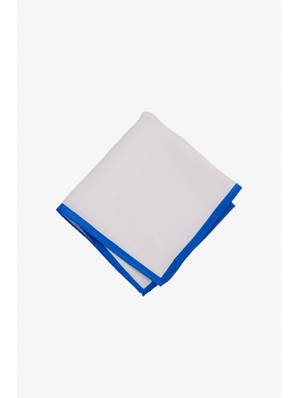 Erkek Beyaz-Saks Desenli Mendil-1