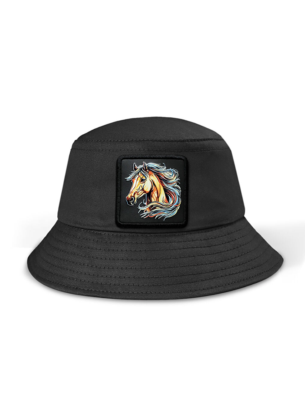 BlackBörk Bucket At - 5 Kod Logolu Unisex Siyah Şapka (Cap)