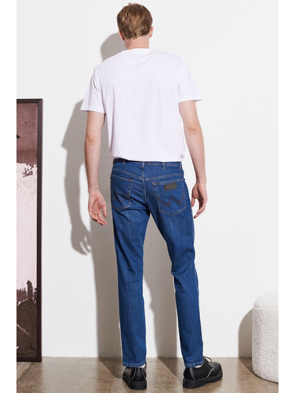Texas Regular Tapered Fit Düşük Bel Mavi Esnek Jean Pantolon-5
