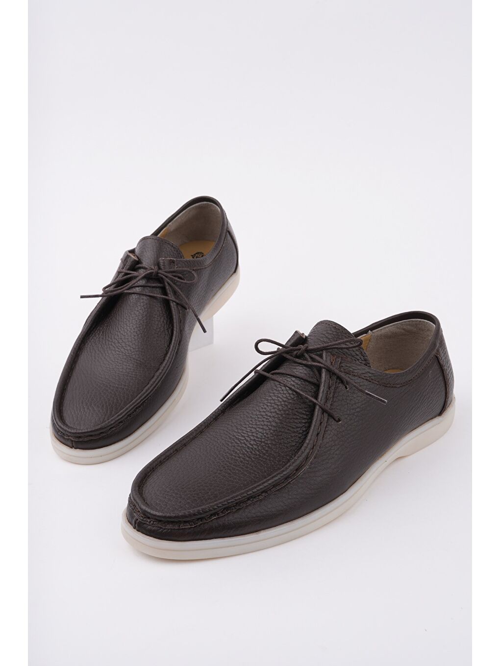 Kahverengi ANTONİO Bağcıklı Hakiki Deri Erkek Günlük Casual Ayakkabı-1