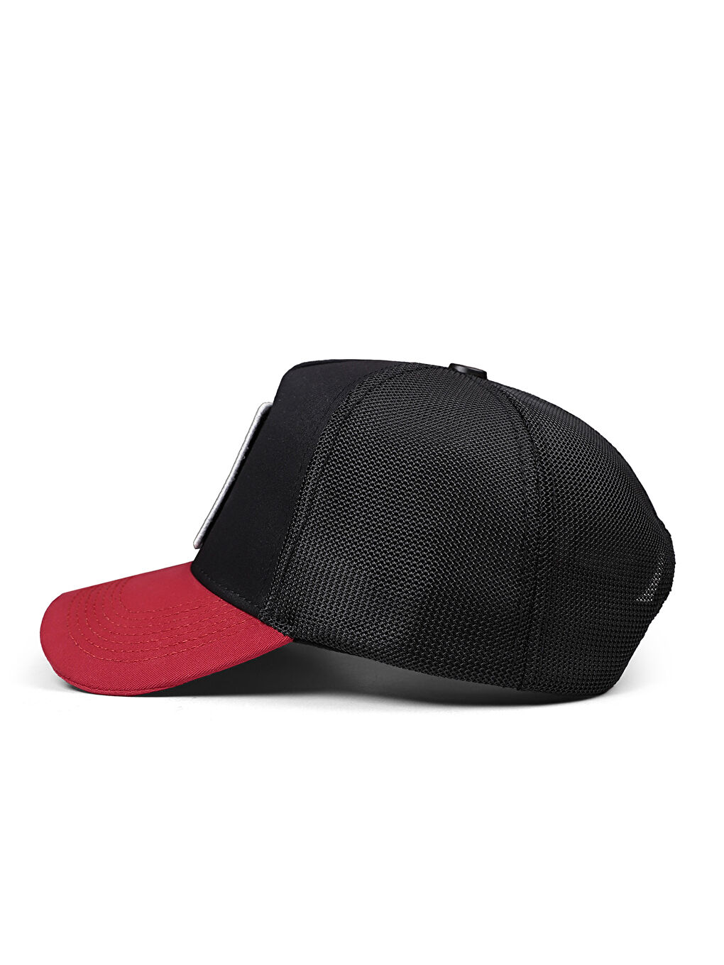 BlackBörk V1 Trucker Kurukafa - 2 Kod Logolu Unisex Kırmızı Siperli-siyah Şapka (CAP) - 3