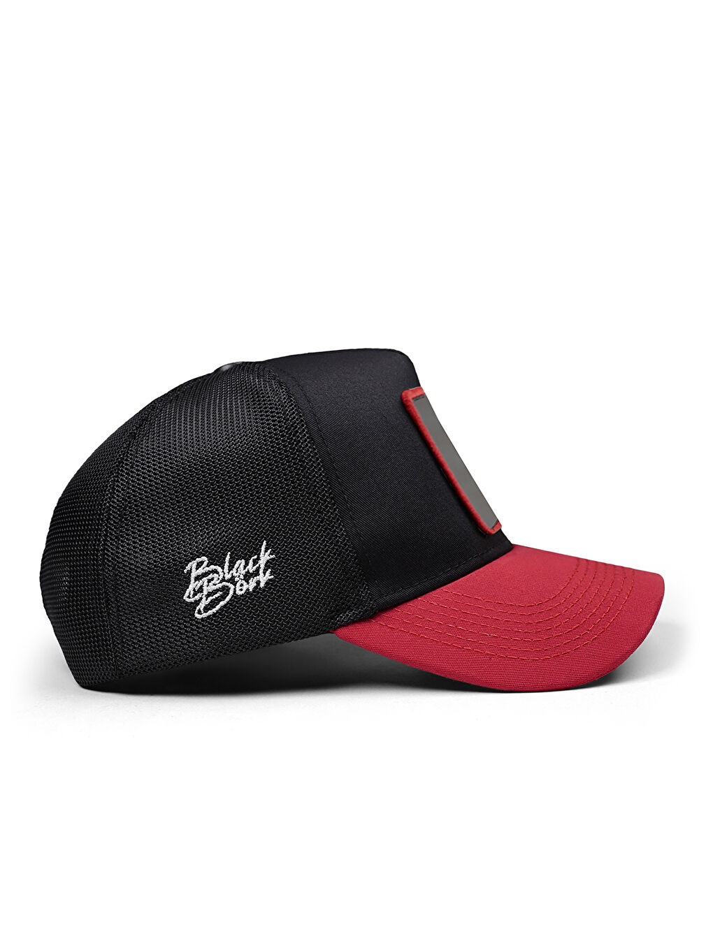 BlackBörk Beyaz V1 Trucker Samuray - 5sk Kod Logolu Unisex Kırmızı Siperli-siyah Şapka (CAP) - 1