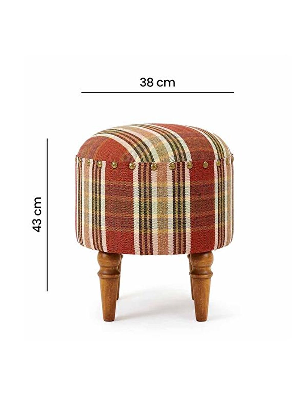 Karışık Triport Puf - Ekose-5