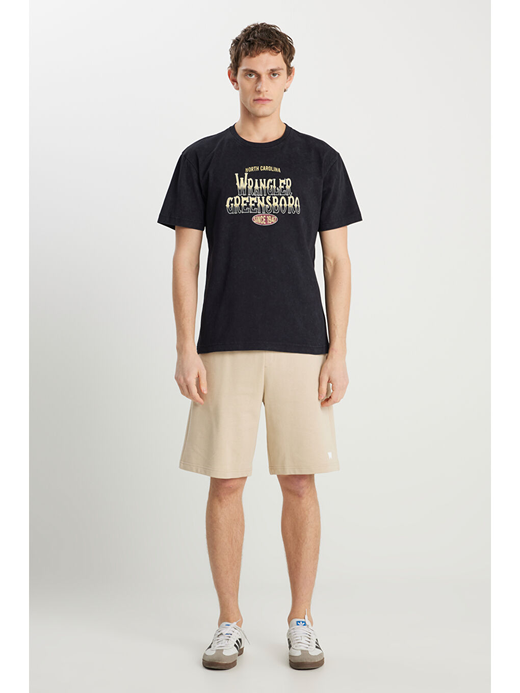 Regular Fit Normal Kesim %100 Pamuk Lastikli Bel Bej Sweat Şort