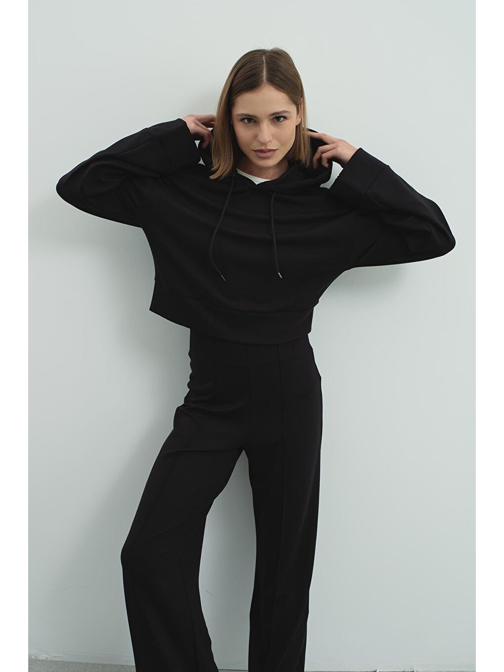 Pure Touch Kapüşonlu Sweat Siyah