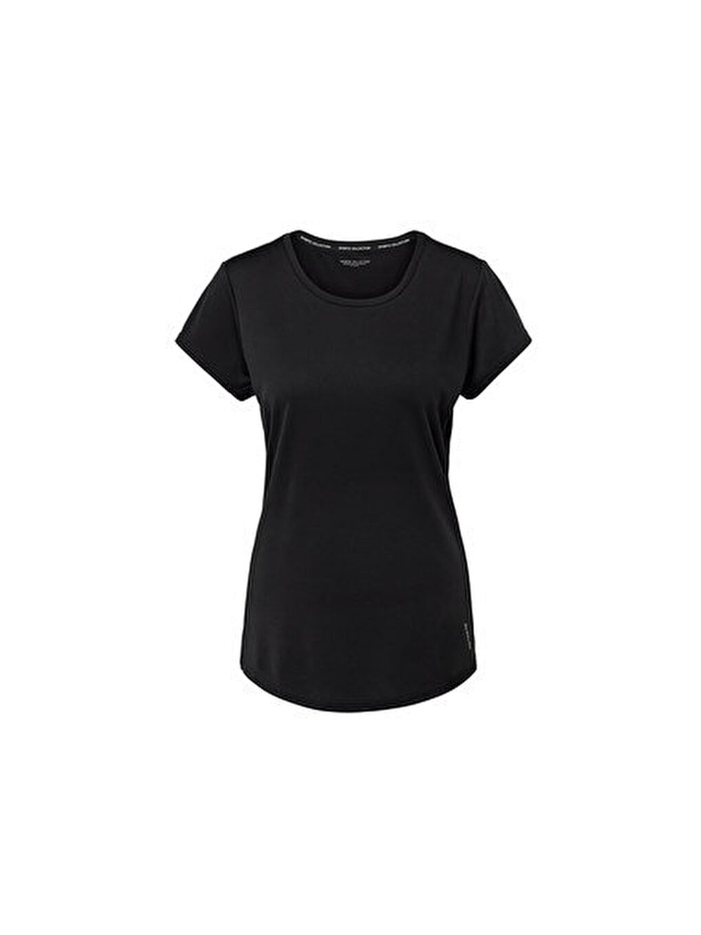 Kadın Spor Üst, Kısa Kol, Siyah-3
