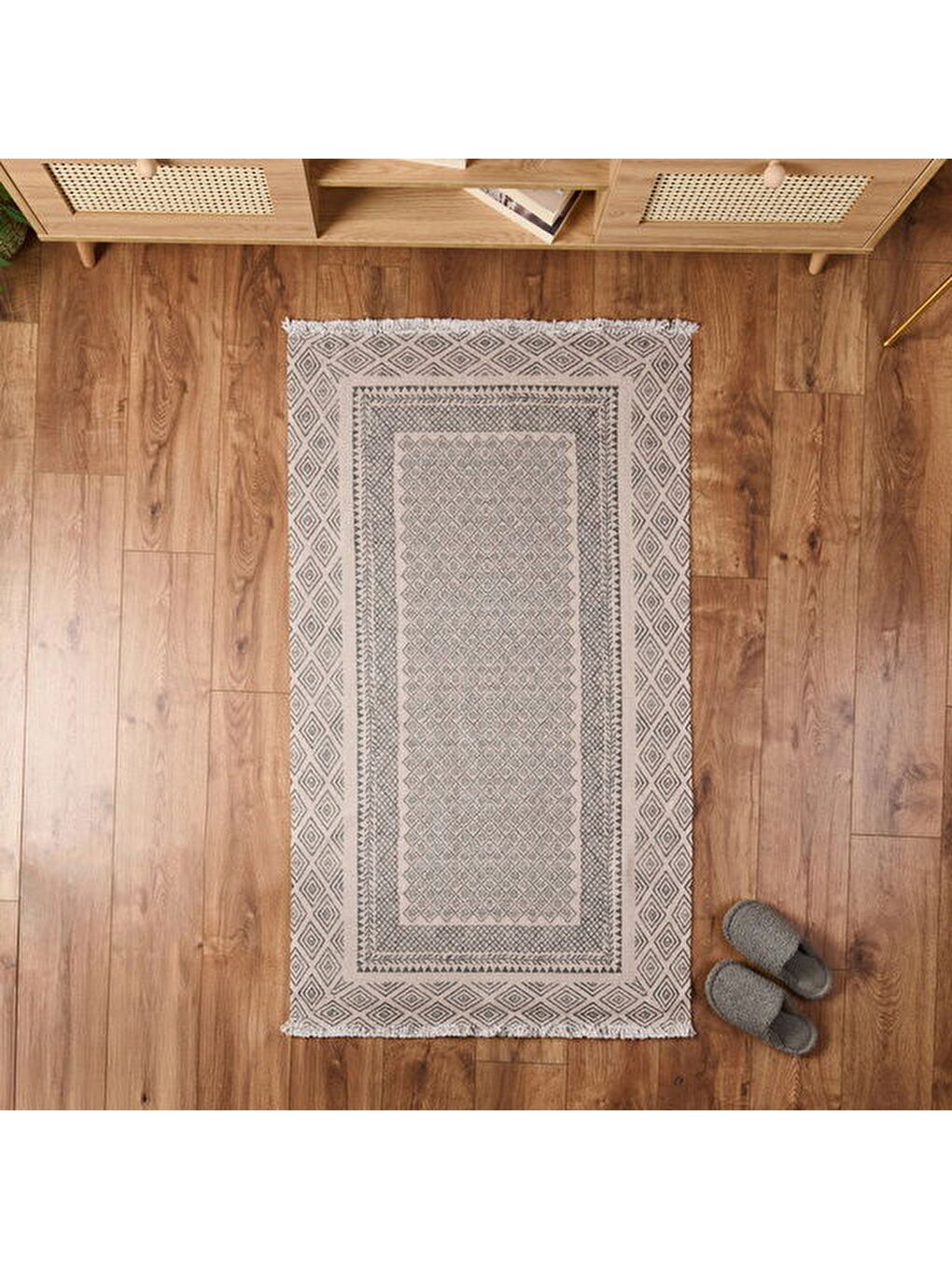 Soft Nipu Kilim - Gri - 80x150 cm-1