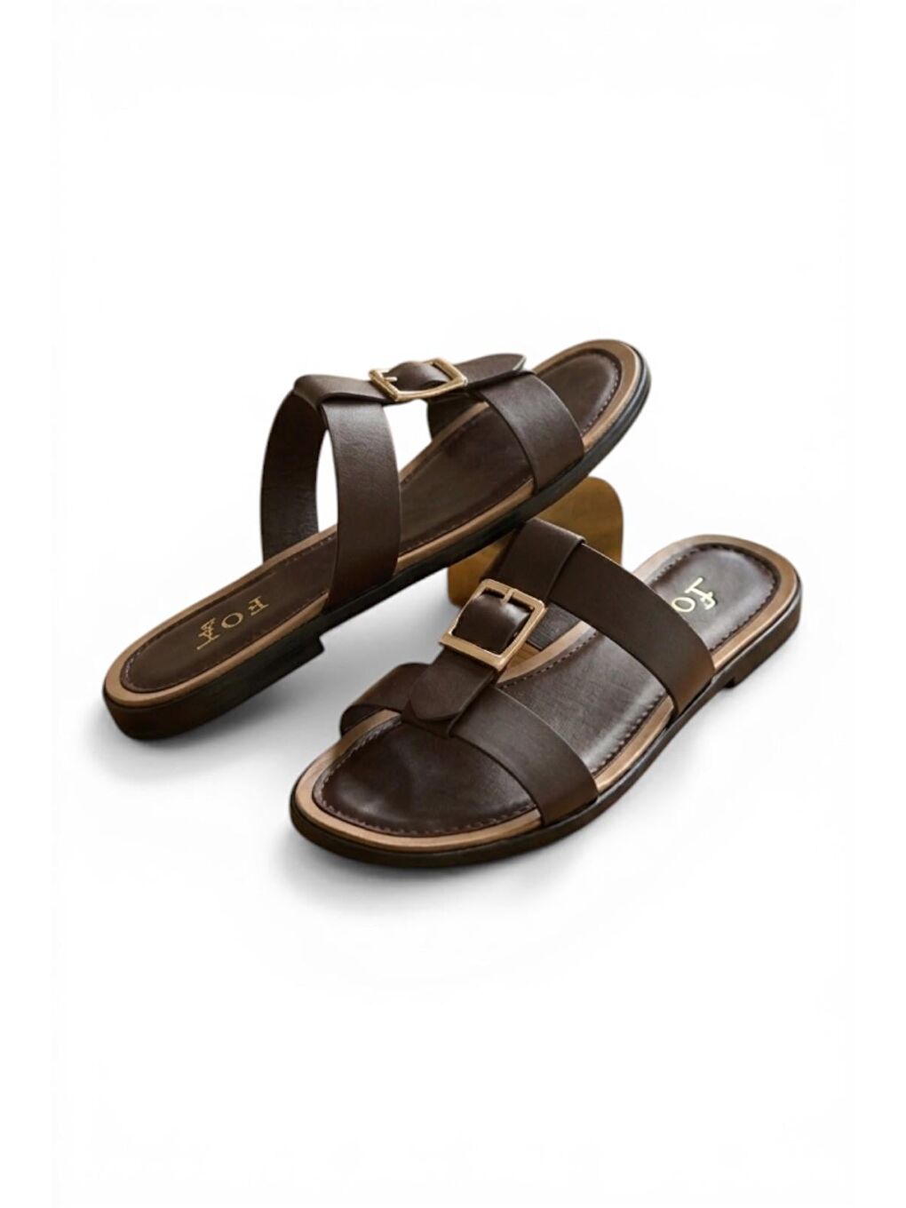 Kahverengi Kadın Terlik Y973447209-3