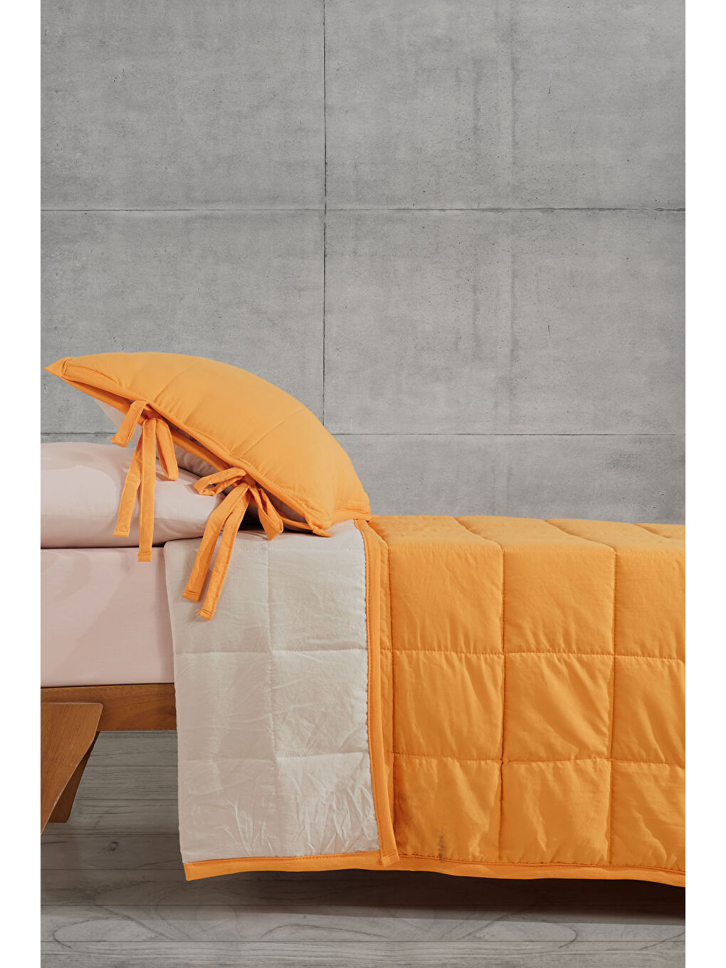 Madelyn Yatak Örtüsü Tek Kişilik 2 Parça Sarı-2
