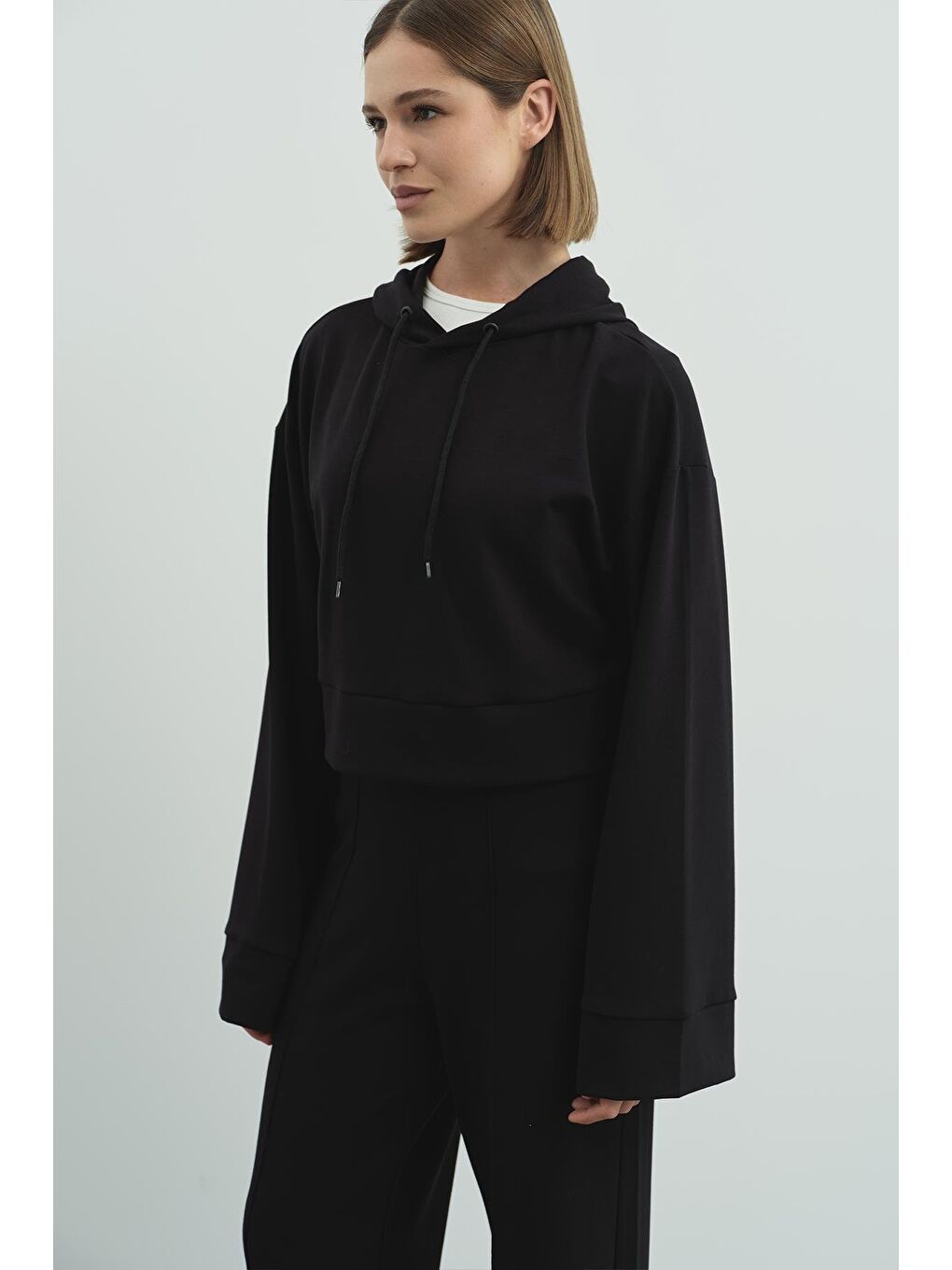 Pure Touch Kapüşonlu Sweat Siyah-3