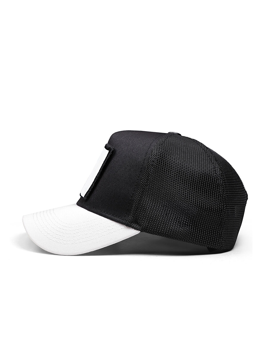 Kırmızı V1 Trucker Geyik - 1bs Kod Logolu Unisex Beyaz Siperli-siyah Şapka (CAP)-3