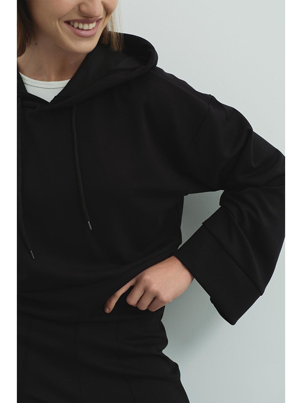 Pure Touch Kapüşonlu Sweat Siyah-4