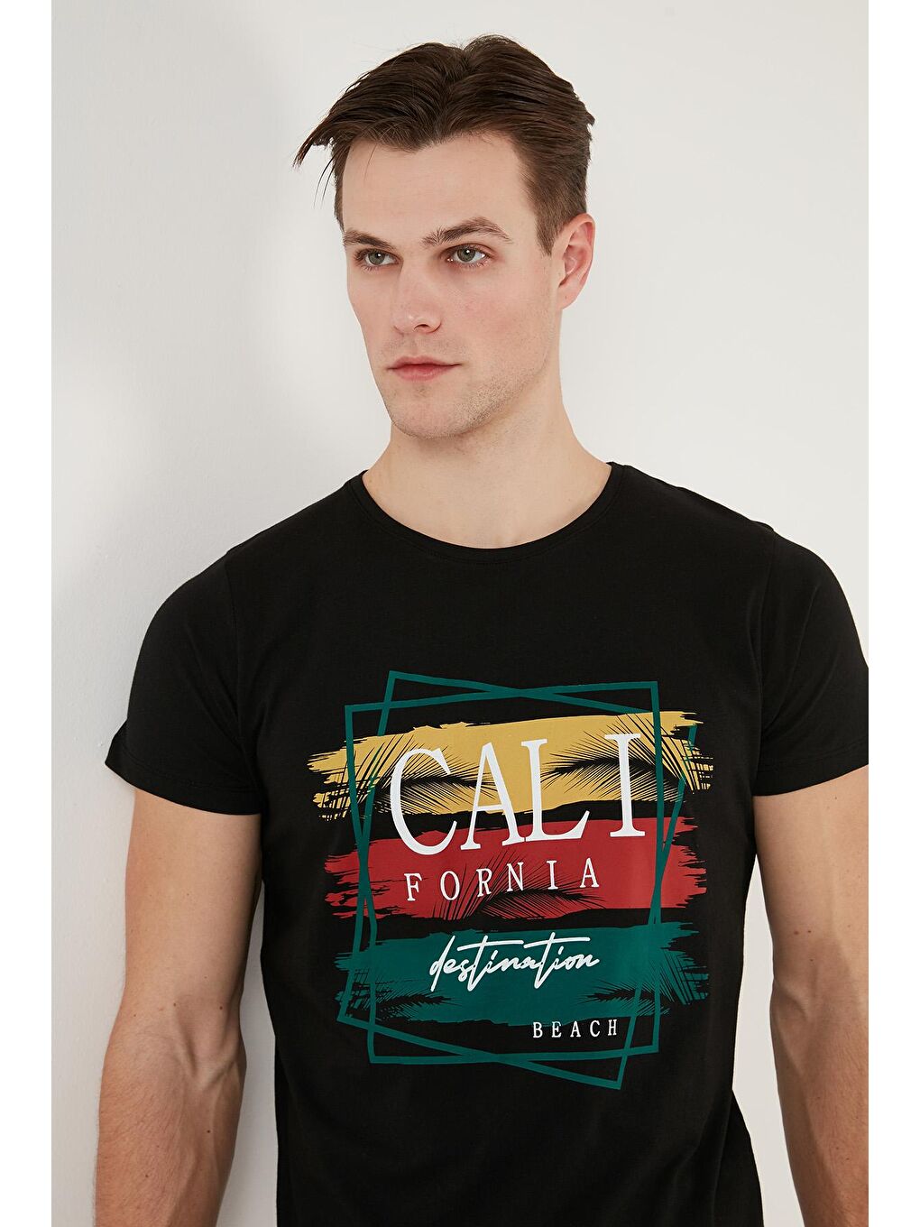 Buratti Siyah Pamuklu Slim Fit Bisiklet Yaka T Shirt 541CALIFORNIA24 - 2