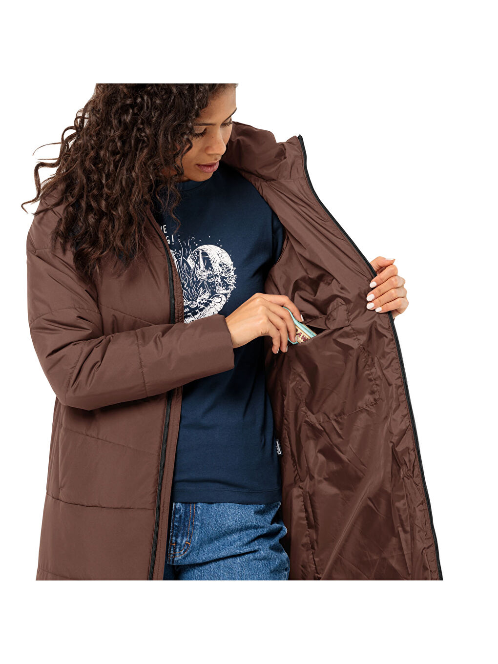 Deutzer Coat Kadın Kahverengi Outdoor Ceketi-1