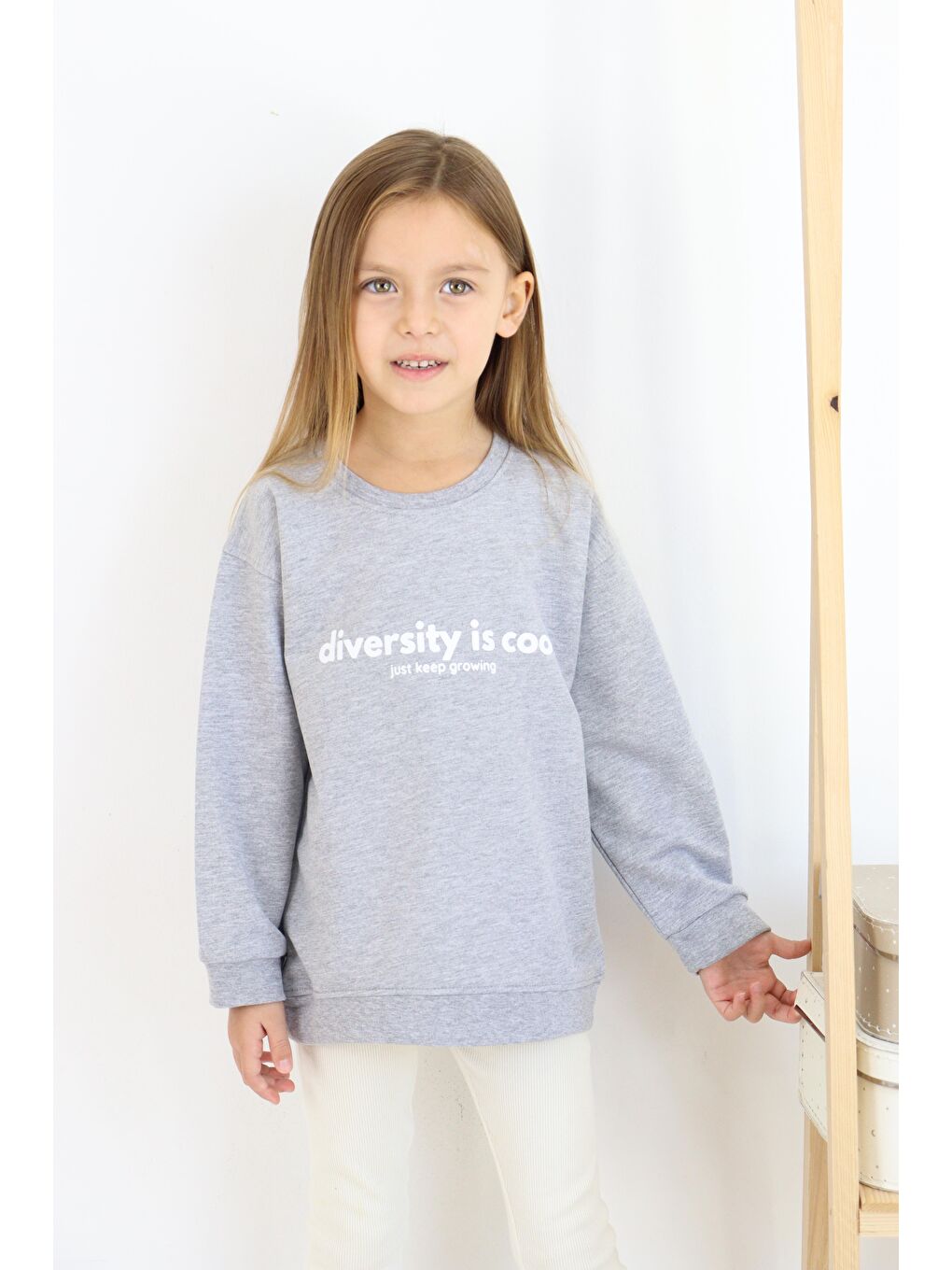 Miababy Gri Diversity Baskılı Unisex Sweatshirt