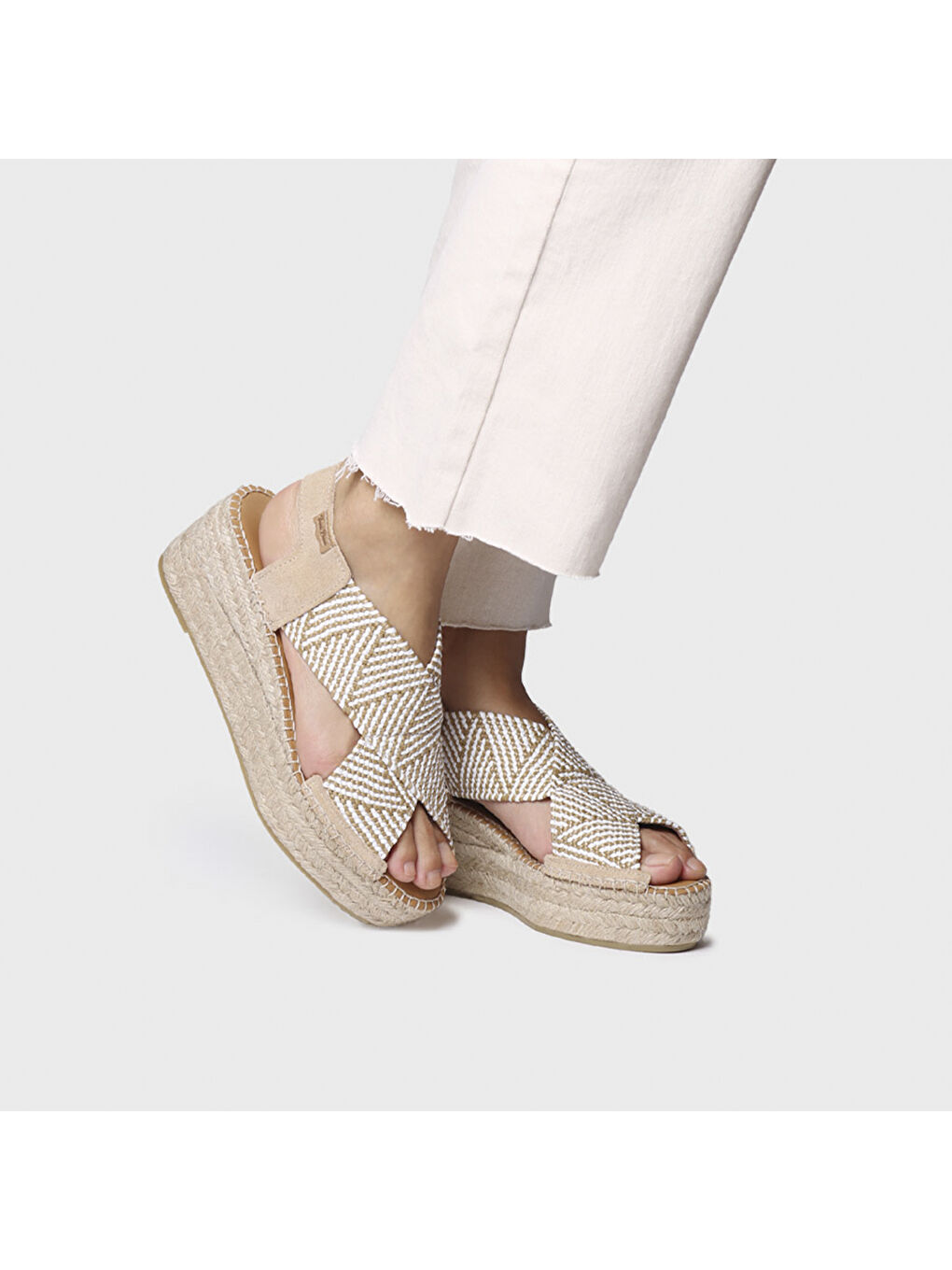 Bej Kadın Sandalet Masai Pedra-3