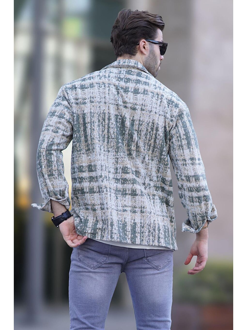 Haki Desenli Oduncu Erkek Gömlek 6749-2
