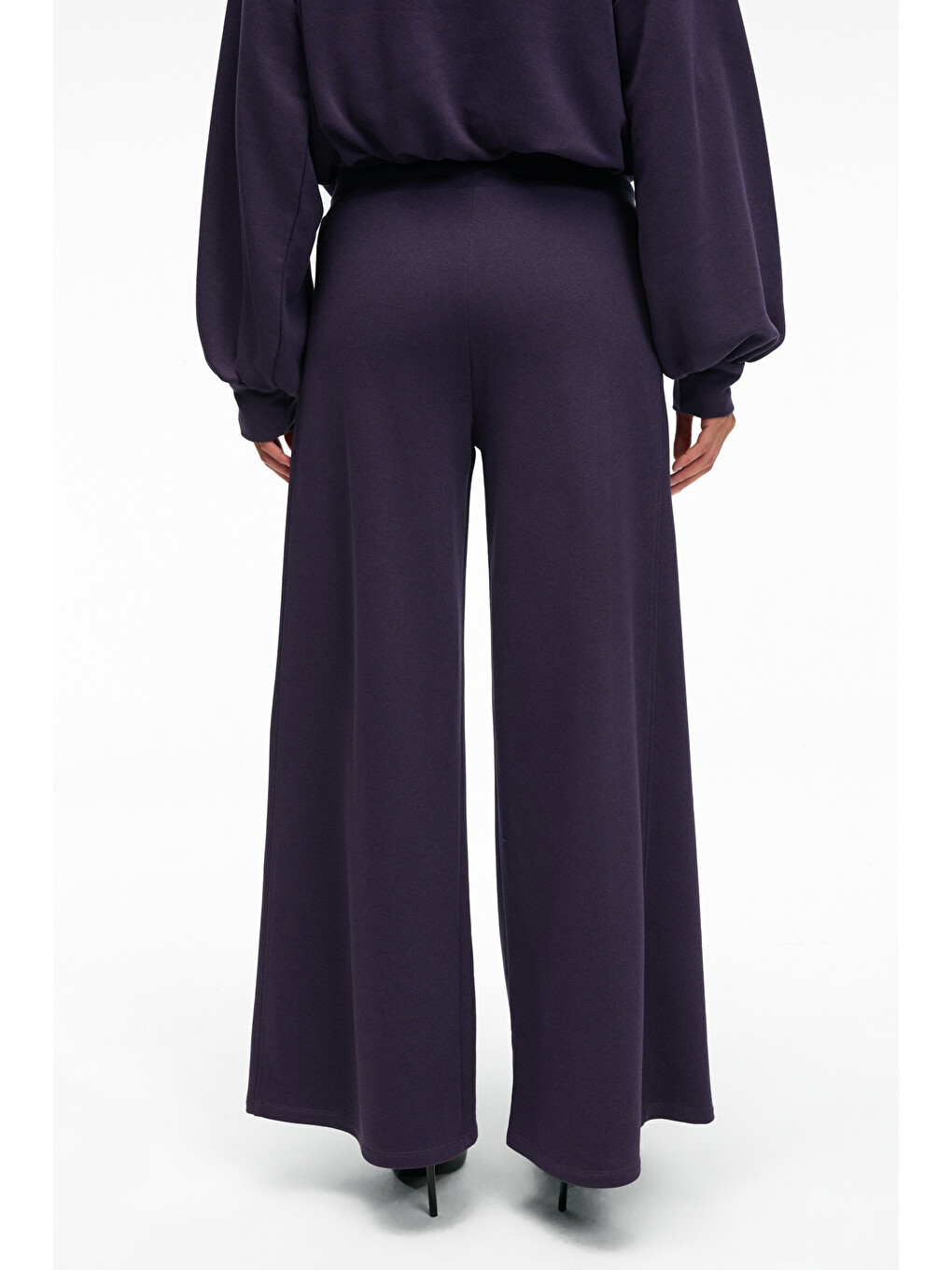 Ormıra Kadın Oversize Fit Yanları Cepli Lastikli Bel Mor Eşofman Altı-5
