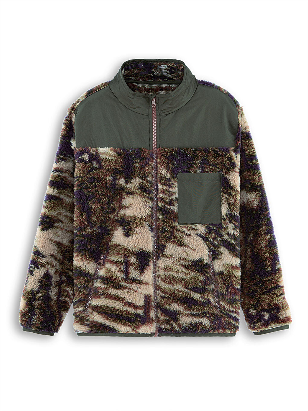 Haki Erkek Çocuk Pelüş Mont-2