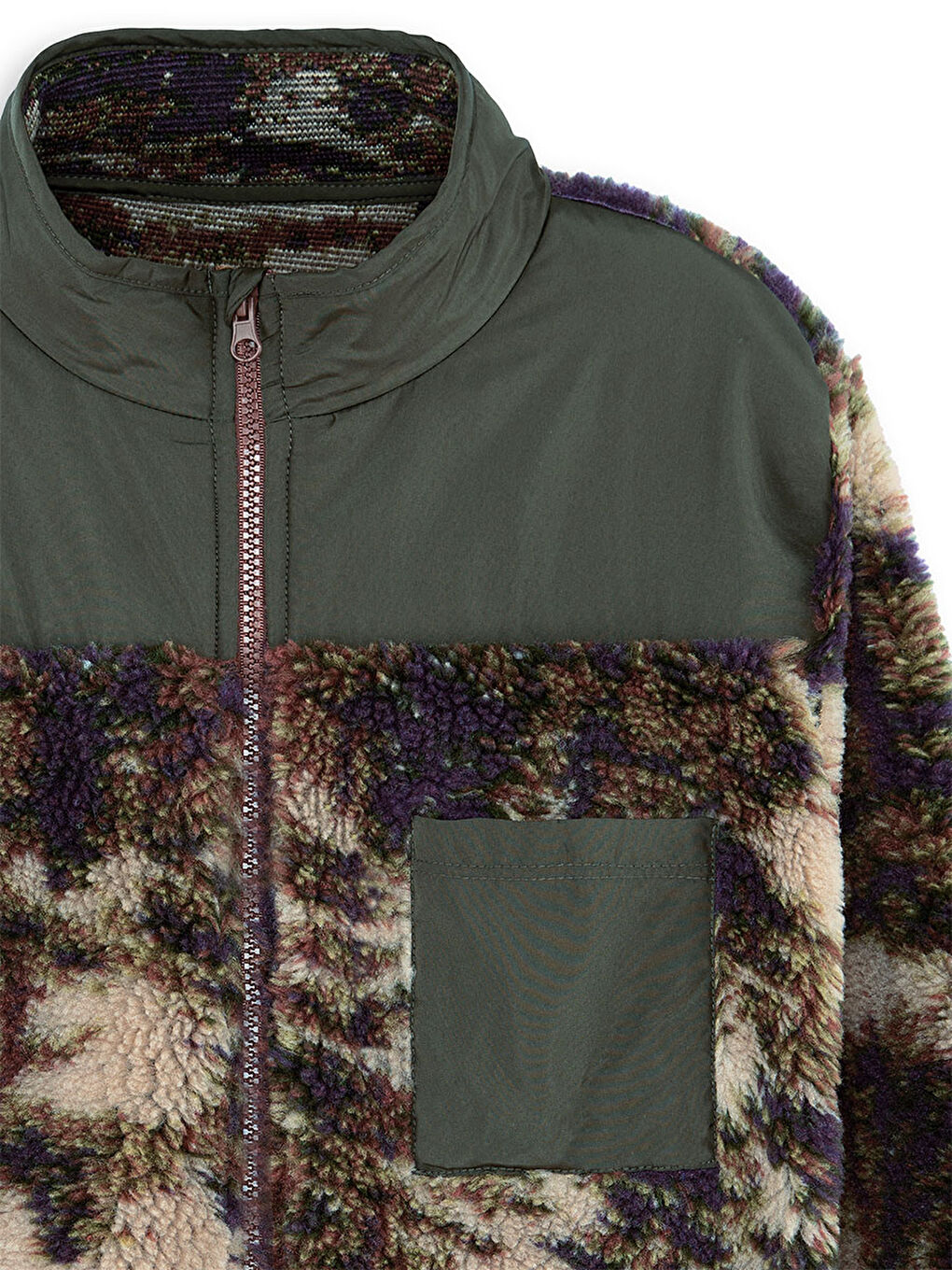 Haki Erkek Çocuk Pelüş Mont-4