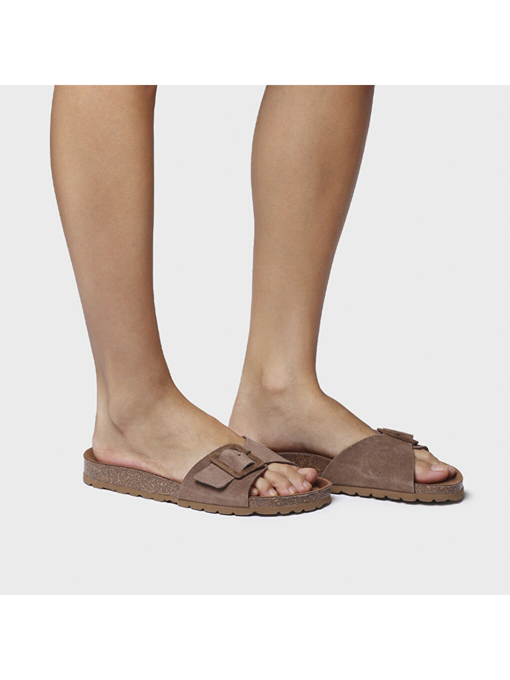 Kahverengi Kadın Terlik Glide-QT Taupe-3