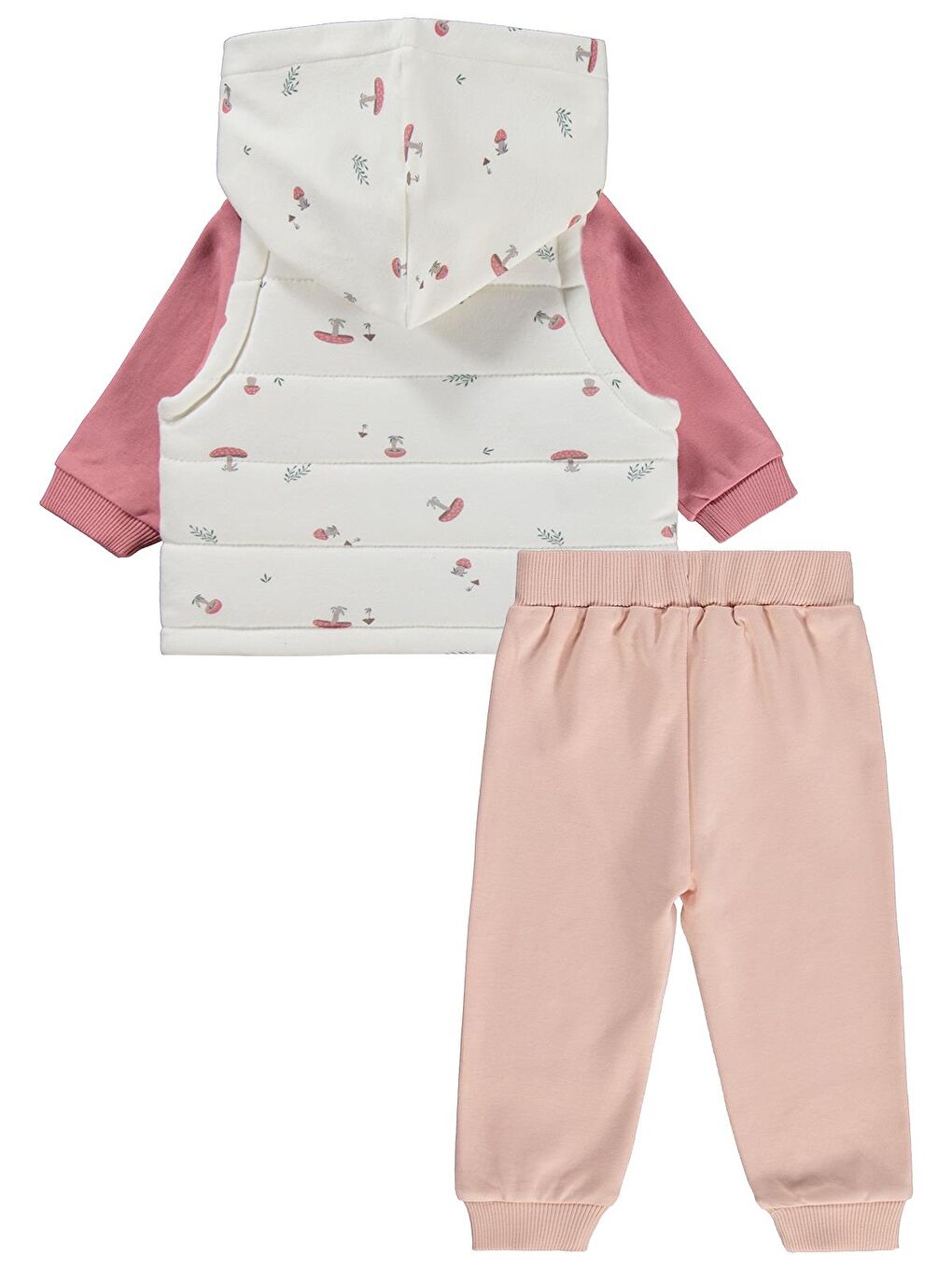 Pembe Baby Mantar Baskılı 3'lü 6-18 Ay Takım-2