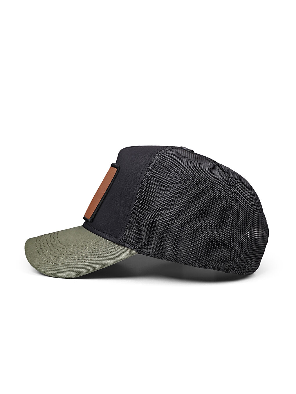 BlackBörk Kahverengi V1 Trucker Wake Up - 2cs Kod Logolu Unisex Haki Siperli-siyah Şapka (CAP) - 3