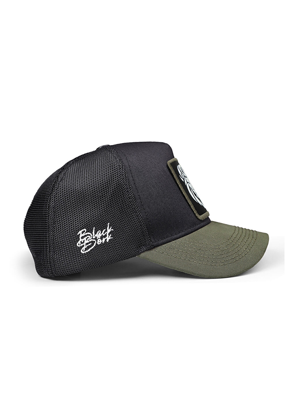 BlackBörk Turuncu V1 Trucker Aslan - 9sh Kod Logolu Unisex Haki Siperli-siyah Şapka (CAP) - 1