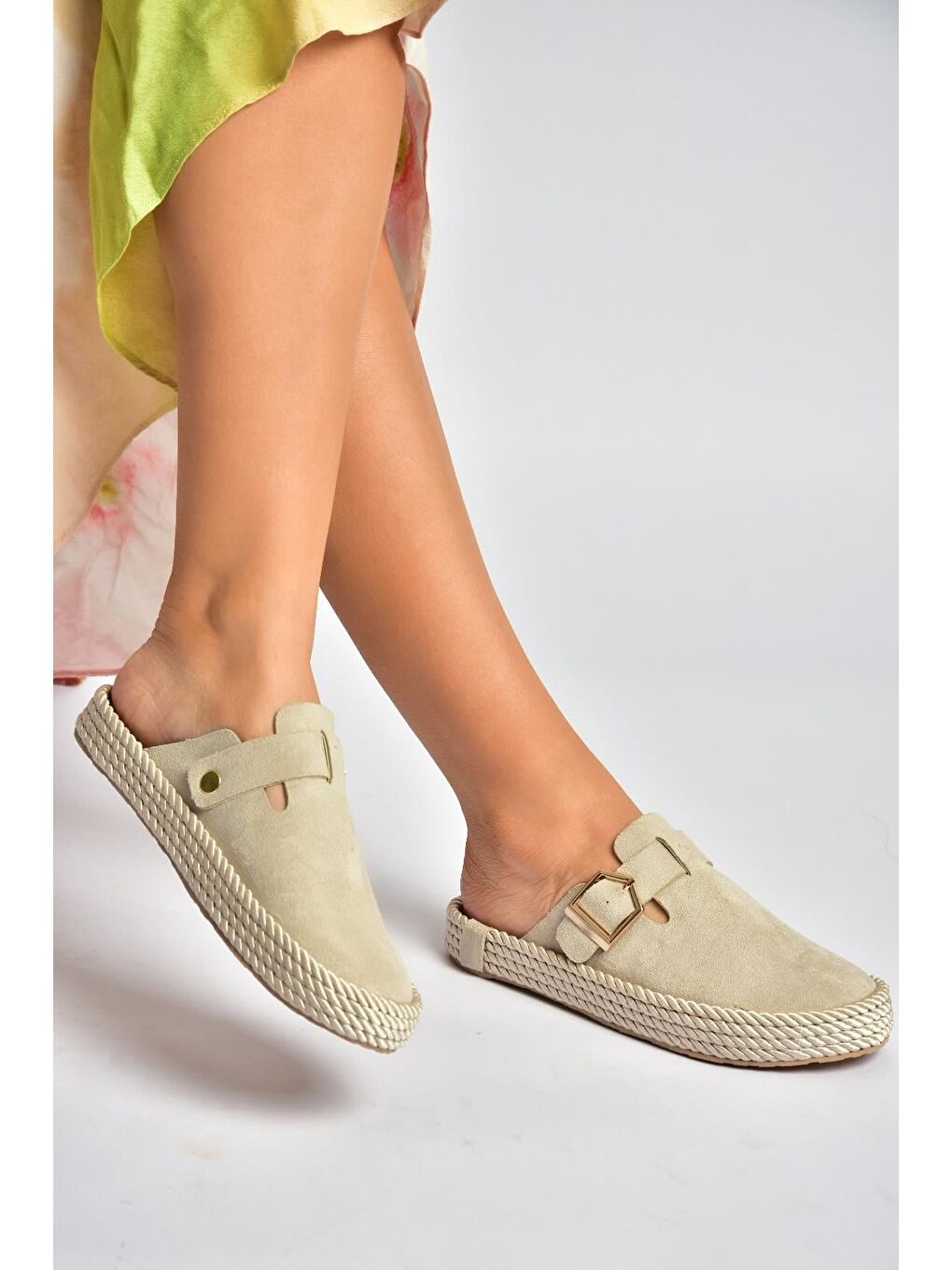 Bej Kadın Terlik Y596148402-3