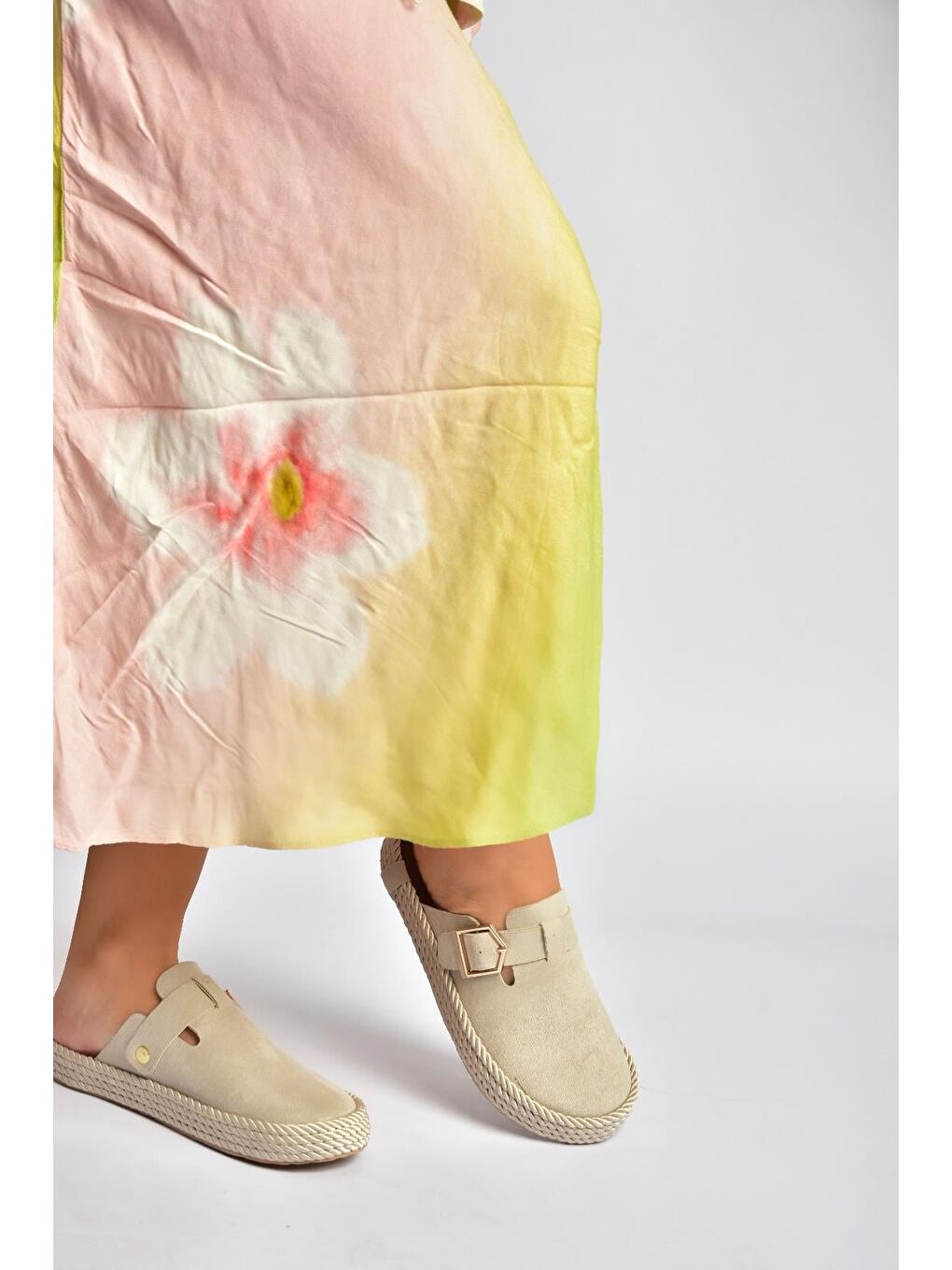 Bej Kadın Terlik Y596148402-4