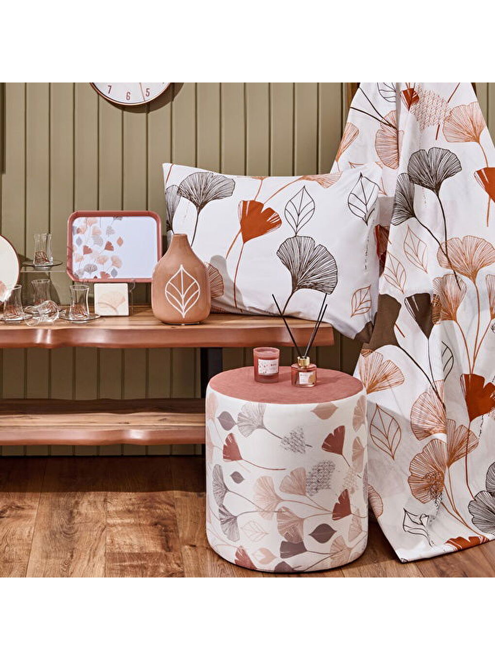 Karışık Melagne Silindir Puf - Renkli