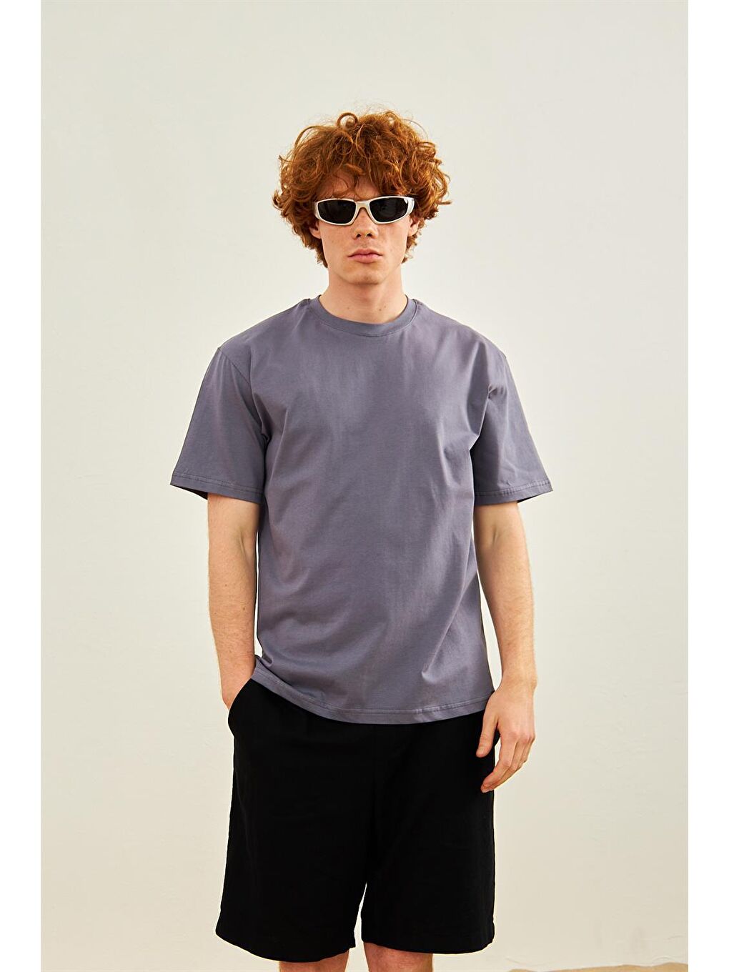 DANGER Antrasit Erkek Basic Oversize T-shirt Antrasit - 1